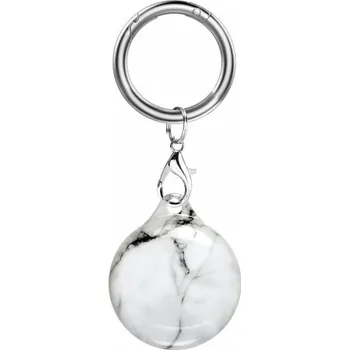 Pouzdro na mobilní telefon Vzorovaný obal s karabinou pro AirTag - mramor