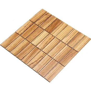 Obklad Wodewa VZOREK - ZEBRANO mozaika 2D - do koupelny a kuchyně 30 x 93 mm - rozměr vzorku: 100 x 100 mm