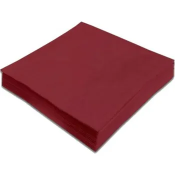 Papírový kapesník Ubrousky 2-vrstvé, 33x33, bordó - 1 ks