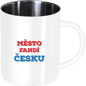 Nerezový hrnek Město fandí Česku