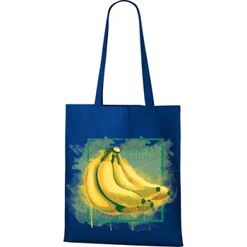 Plátěná tašká Banana style, Barva Modrá, Velikost 40×45 cm, Canvas Nákupní taška Bezvatriko.cz 1211