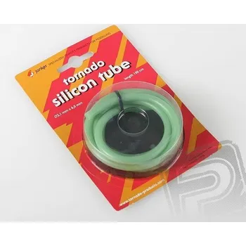 RC model letadla TORNADO silikonová hadička 2,1x2mm zelená (1m)