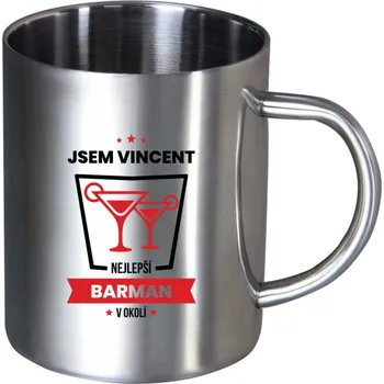 Nerezový hrnek Nejlepší v okolí - barman