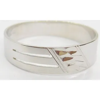 Prsten Klenoty Budín Mohutný zlatý prsten z bílého zlata 585/1,39gr vel.50 321040649 (Klenoty Budín Mohutný zlatý prsten z bílého zlata 585/1,39gr vel.50 321040649)