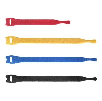 Stahovací páska HDWM-VCT-S-YL Suchý zip pro svazkování kabelů, š. 13mm, d. 190mm, žlutý, balení 25 kusů