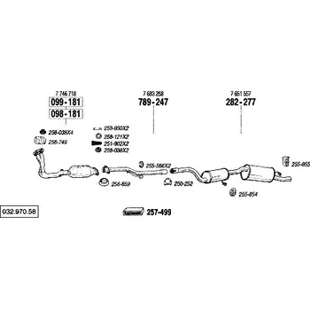 Katalyzátor katalyzátor výroba AS/BM Bosal 99-181A