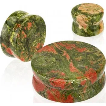 Piercing Plug kámen Indický unakit HWPST11 (8 mm)