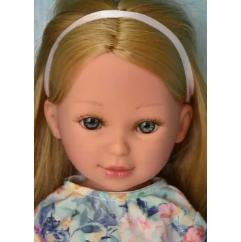 Panenka Realistická panenka Paulina v květovaných šatech od firmy Vestida de Azul (španělská panenka - 33 cm)