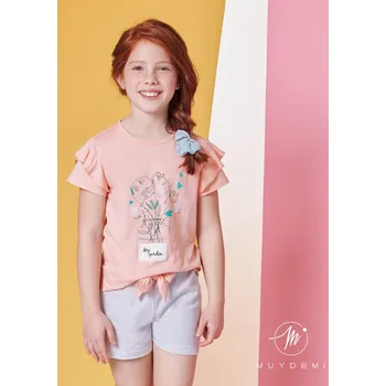 Pánské pyžamo Dívčí pyžamo Muydemi 640075 Meruňková 8