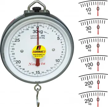 Průmyslová váha Format 1 H-200 mechanická závěsná váha 10 kg~300 kg - 50 kg