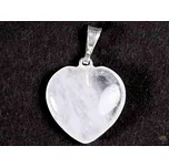 Magieprirody.cz Přívěsek srdce z kamene Křišťál vel. 15mm #65