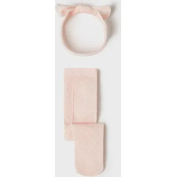 Kojenecké oblečení punčochové kalhoty a čelenka Mayoral 9467 růžové Rozměr: 3M