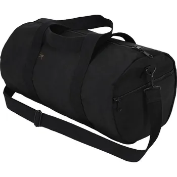 Sportovní taška ROTHCO Taška přes rameno VÁLEC 48 x 23 cm bavlněná ČERNÁ