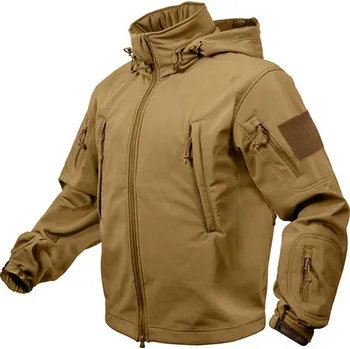 ROTHCO Bunda TACTICAL s kapucí softshell COYOTE velikost: XS + Doprava zdarma na další nákup