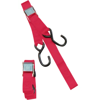 Upínací popruh Popruh s háky PARTS UNLIMITED T-DN 1.5"W/SOFT TIE RD PR délka 180cm, červené (Upínací kurty)