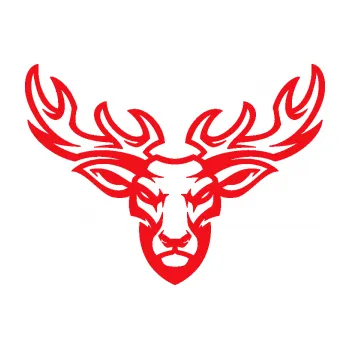 Samolepící dekorace SAMOLEPKA Jelen 006 (10 - červená) NA AUTO, NÁLEPKA, FÓLIE, POLEP, TUNING, VLASTNÍ TEXT, TISK, AUTOSAMOLEPKY.cz, POLEPY, OBRÁZEK, LOGO, SAMOLEPKY