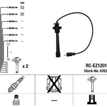 Zapalovací kabel Sada kabelů pro zapalování NGK 0352