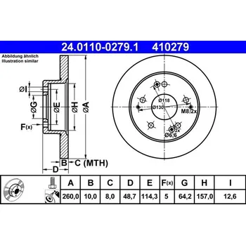 Brzdový kotouč Brzdový kotouč ATE 24.0110-0279.1