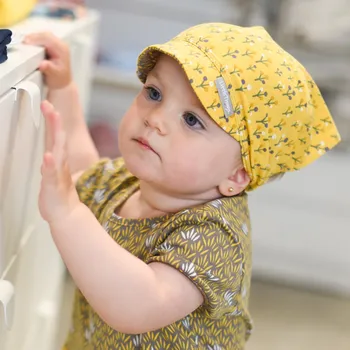 Šátek žlutý bavlněný šátek s potiskem