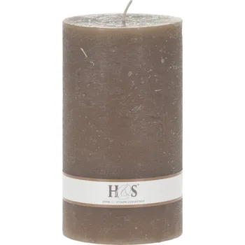 Svíčka H&L Svíčka válec 9x15cm, taupe
