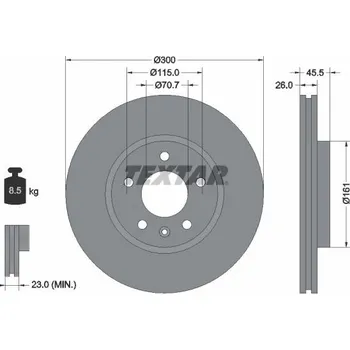 Brzdový kotouč Brzdový kotouč TEXTAR 92205605
