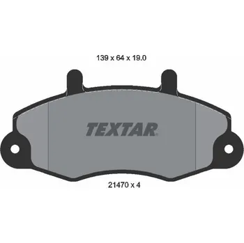 Brzdová destička Sada brzdových destiček, kotoučová brzda TEXTAR 2147001