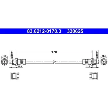 Brzdová hadice Brzdová hadice ATE 83.6212-0170.3