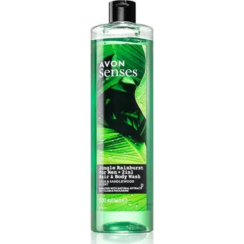 Sprchový gel Avon Senses Jungle Rainburst šampon a sprchový gel 2 v 1 500 ml