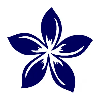 Samolepící dekorace Květina dekor 027 pravá plumérie (23 - tmavě modrá) SAMOLEPKA NA AUTO, NÁLEPKA, FÓLIE, POLEP, TUNING, VLASTNÍ TEXT, TISK, AUTOSAMOLEPKY.cz, POLEPY, OBRÁZEK, LOGO, 3D STICKERS