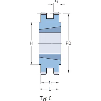 Řetěz na kolo Řetězové kolo SKF PHS 08B-2TB48 zubů - Taper Lock