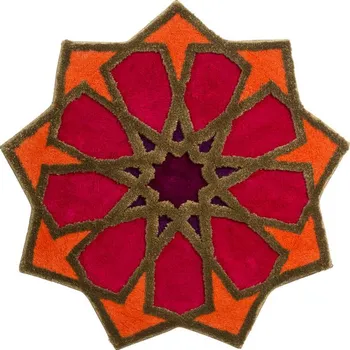 Koupelnová předložka GRUND Koupelnová předložka SHEREZAD oranžová-růžová-fialová-zlatá Rozměr: ø 120 cm