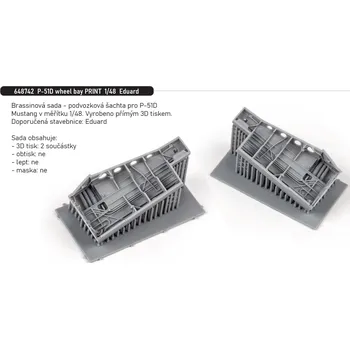 Plastikový model Eduard 1/48 P-51D wheel bay PRINT (EDUARD)