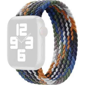 Řemínek na hodinky Nylonový řemínek s copánkovým vzorem pro Apple Watch 42mm / 41mm / 40mm / 38mm - L - tmavý barevný