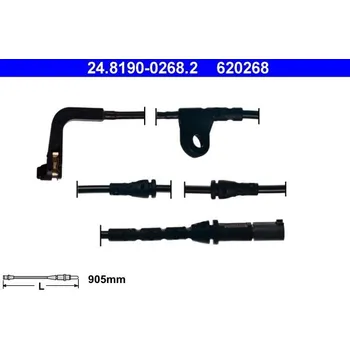 Brzdový systém Výstražný kontakt, opotřebení obložení ATE 24.8190-0268.2