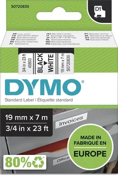 Pásek do tiskárny Páska DYMO D1 19mm/7m černá na bílé