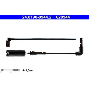 Brzdová destička Výstražný kontakt, opotřebení obložení ATE 24.8190-0944.2