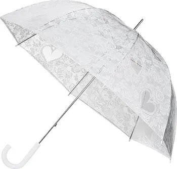 Deštník Falcone Lace krajkový potisk bílý