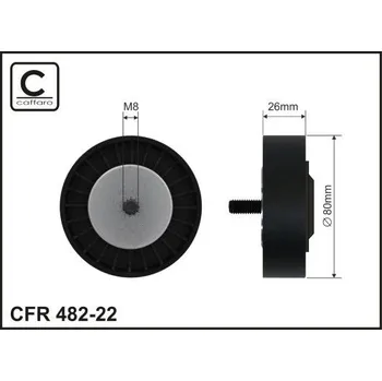 Auto-moto Vratná/vodicí kladka, klínový žebrový řemen CAFFARO 482-22