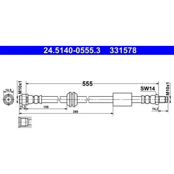 Brzdová hadice Brzdová hadice ATE 24.5140-0555.3