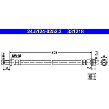 Brzdová hadice Brzdová hadice ATE 24.5124-0252.3