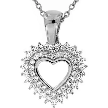 Přívěsek Zlatnictví U Kostela Dámský stříbrný přívěsek srdíčko 012 634139946