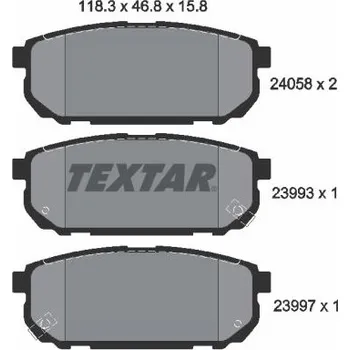 Brzdová destička Sada brzdových destiček, kotoučová brzda TEXTAR 2405801