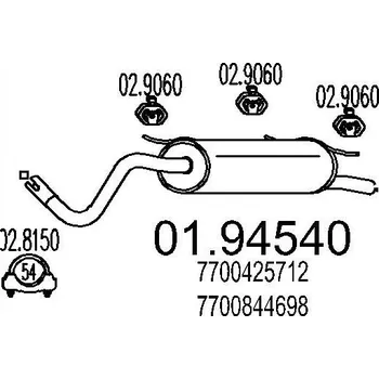 Auto-moto Zadní tlumič výfuku MTS 01.94540