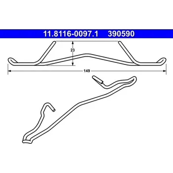 Brzdový třmen Pružina, brzdový třmen ATE 11.8116-0097.1