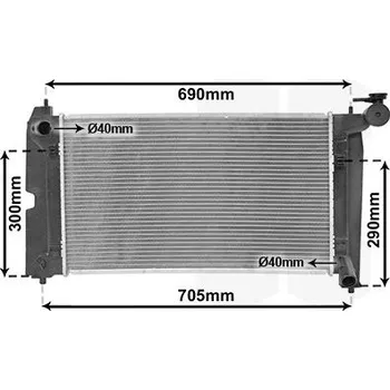 Chladič motoru Chladič, chlazení motoru VAN WEZEL 53002302