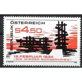 Poštovní známka (1984) MiNr. 1766 ** - Rakousko - Občanská válka - nikdy více