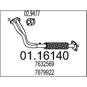 Výfukový systém Výfuková trubka MTS 01.16140