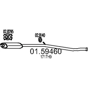 Výfukový systém Střední tlumič výfuku MTS 01.59460