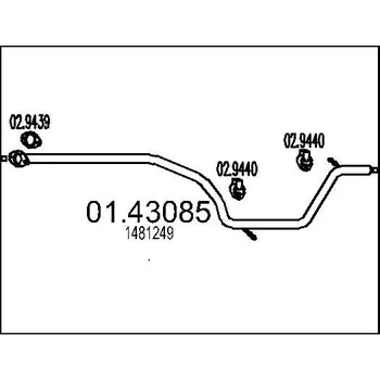 Výfuková trubka Výfuková trubka MTS 01.43085