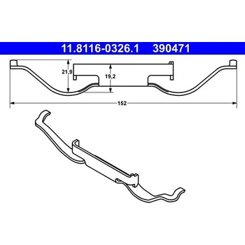 Brzdový třmen Pružina, brzdový třmen ATE 11.8116-0326.1